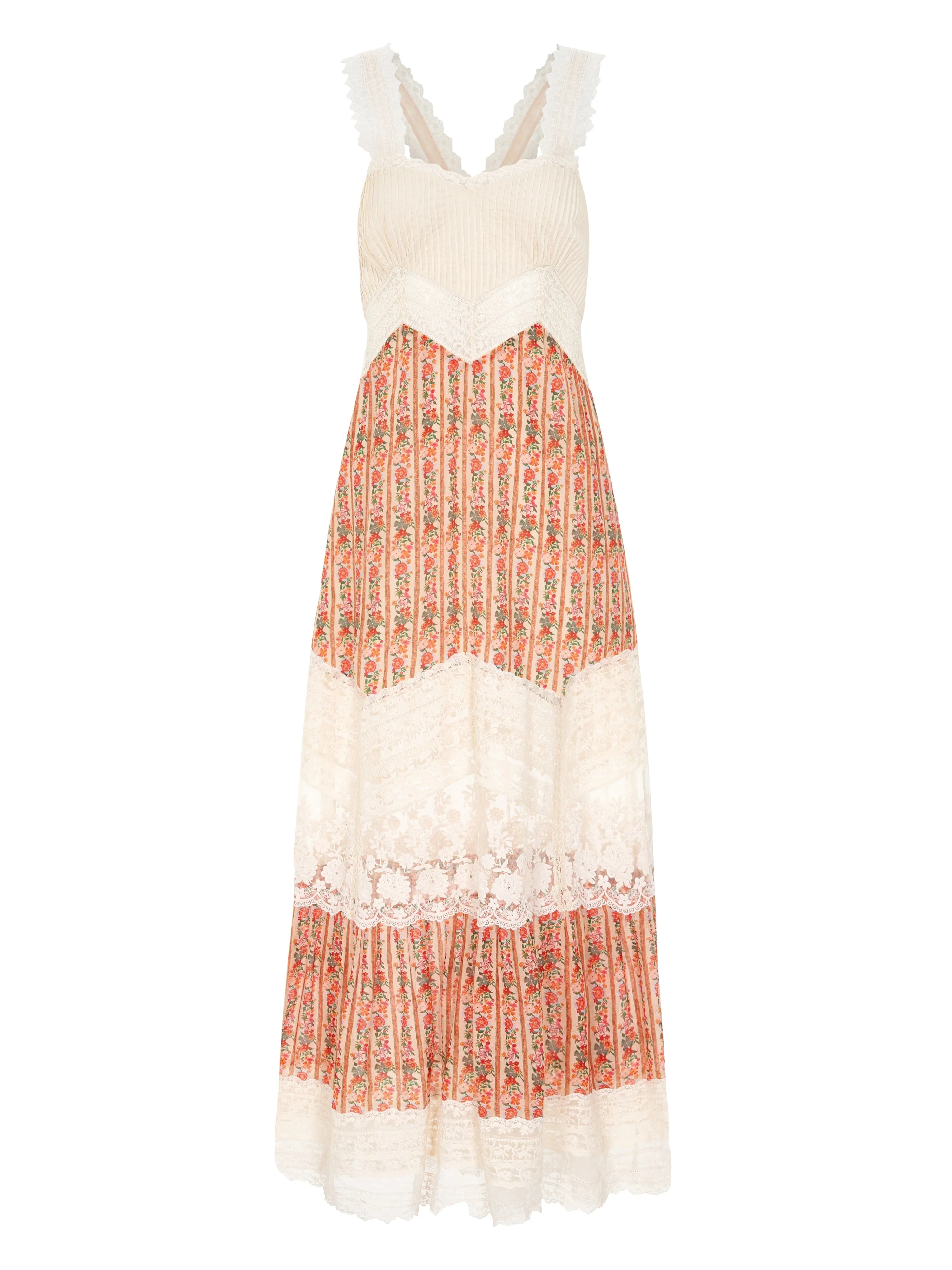 Phoebe Dress in Zinnia Stripe Cream