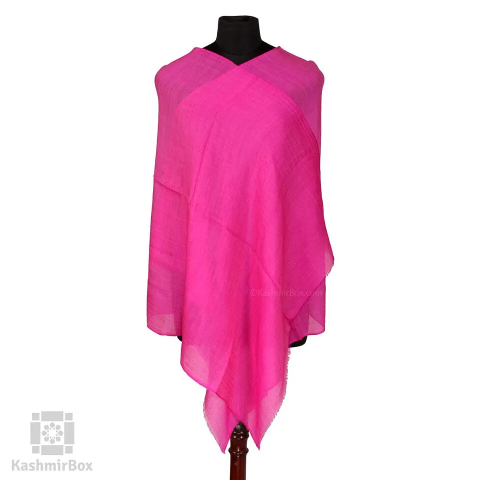 Plain Magenta Woolen Shawl