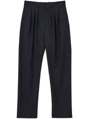 pleated tailored trousers