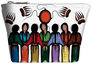 "Community Strength" Zippered Coin Purse artwork by Native Artist, Simone McLeod