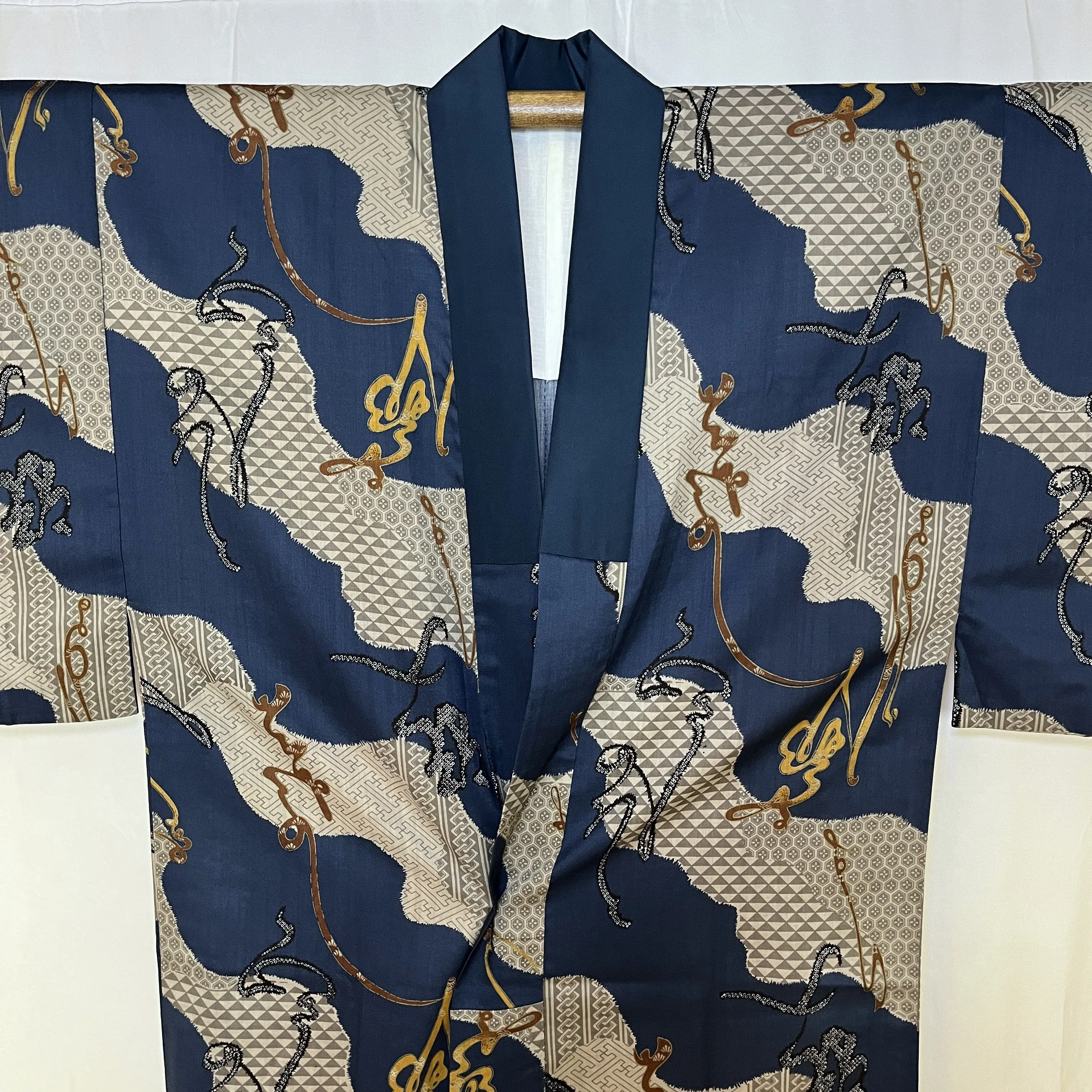 "Diagonal Ripples" Man's Juban Underkimono