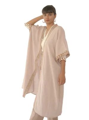 Raw Cotton Dusty Rose Kimono