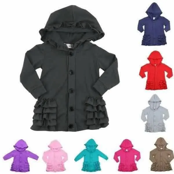 Ruffle Hodded Jacket