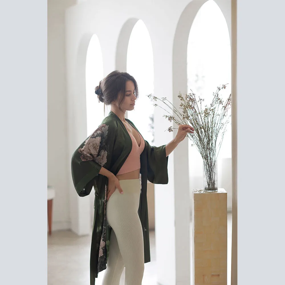 Silk Keina Short Kimono Robe