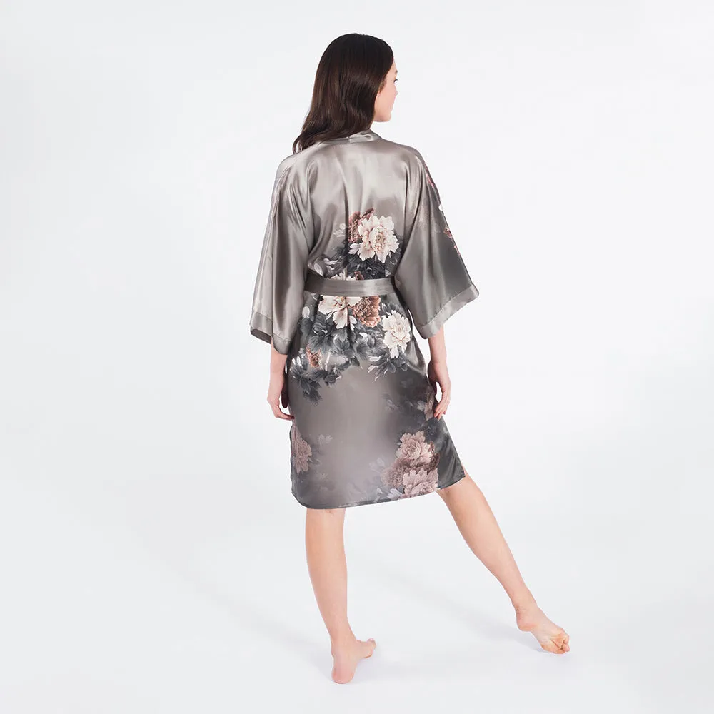 Silk Keina Short Kimono Robe