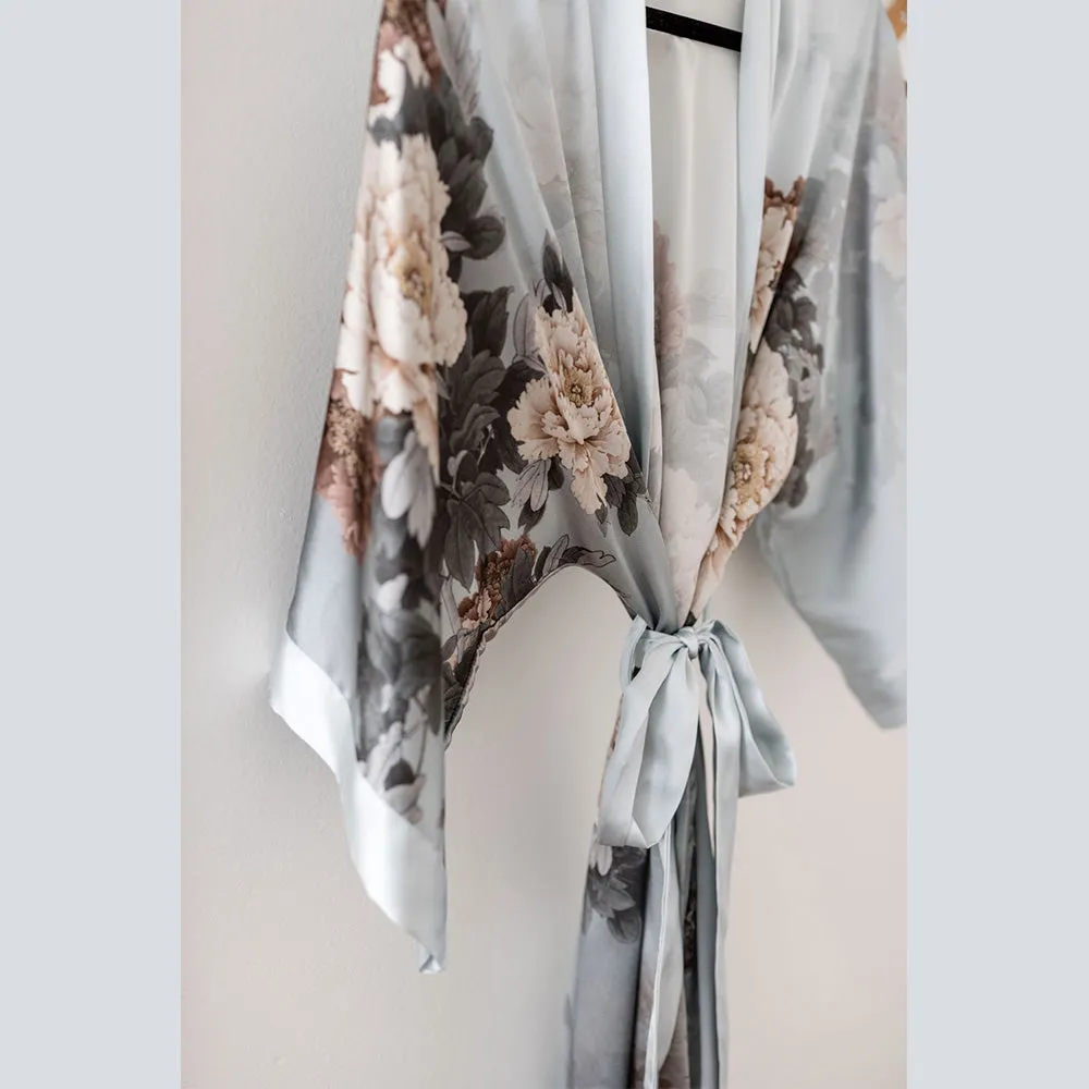 Silk Keina Short Kimono Robe