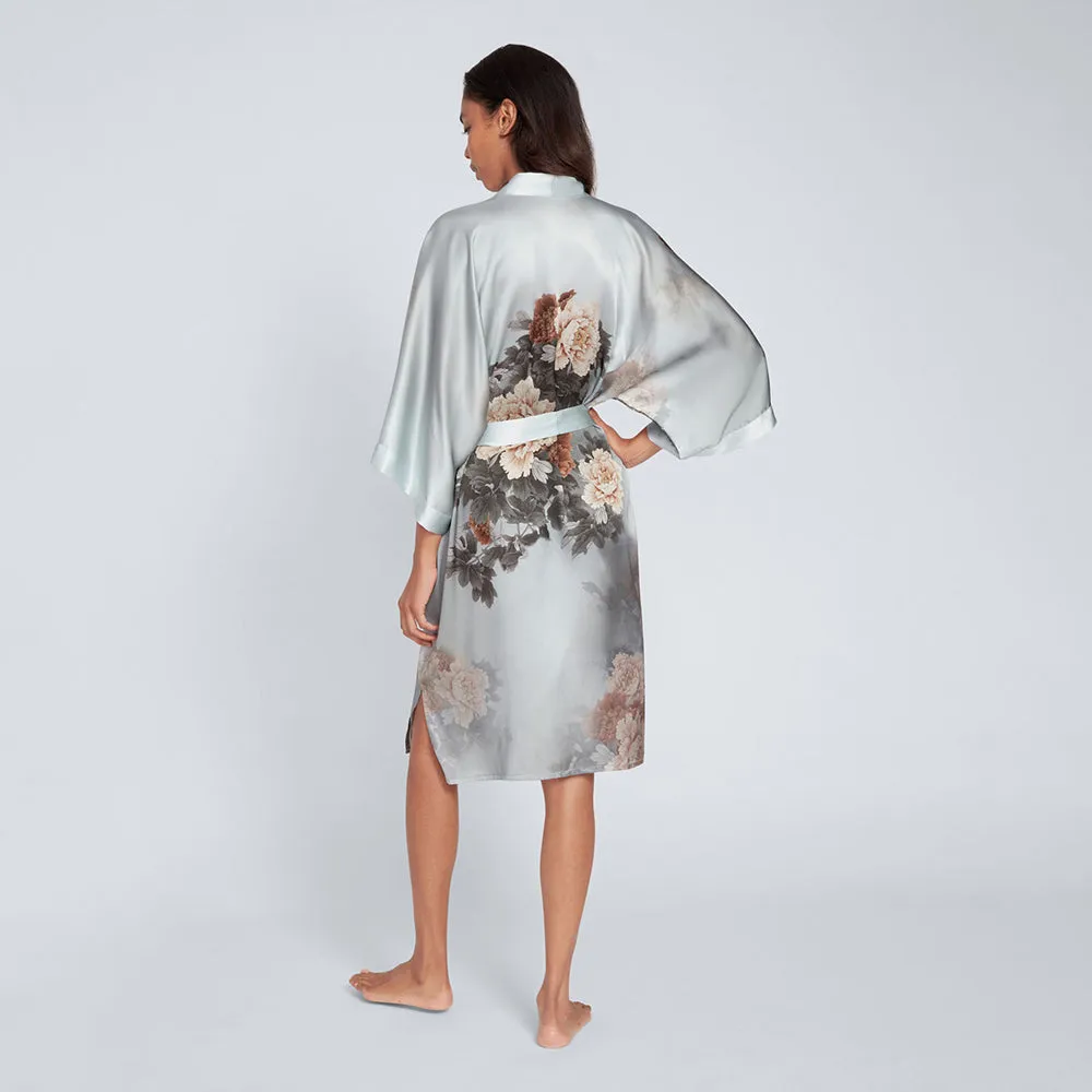 Silk Keina Short Kimono Robe