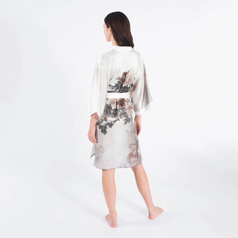 Silk Keina Short Kimono Robe