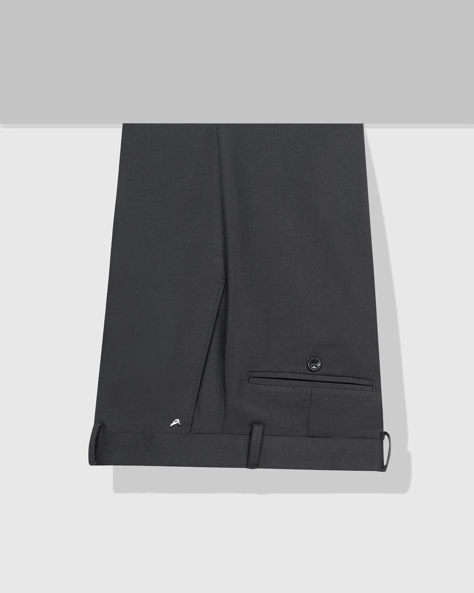 Slim Comfort B-95 Formal Charcoal Solid Trouser - Eldorado