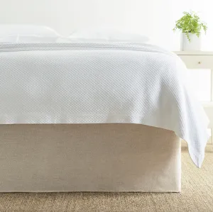 Stone Washed Linen Tailored Paneled Bed Skirt - Final Sale 40% off in cart