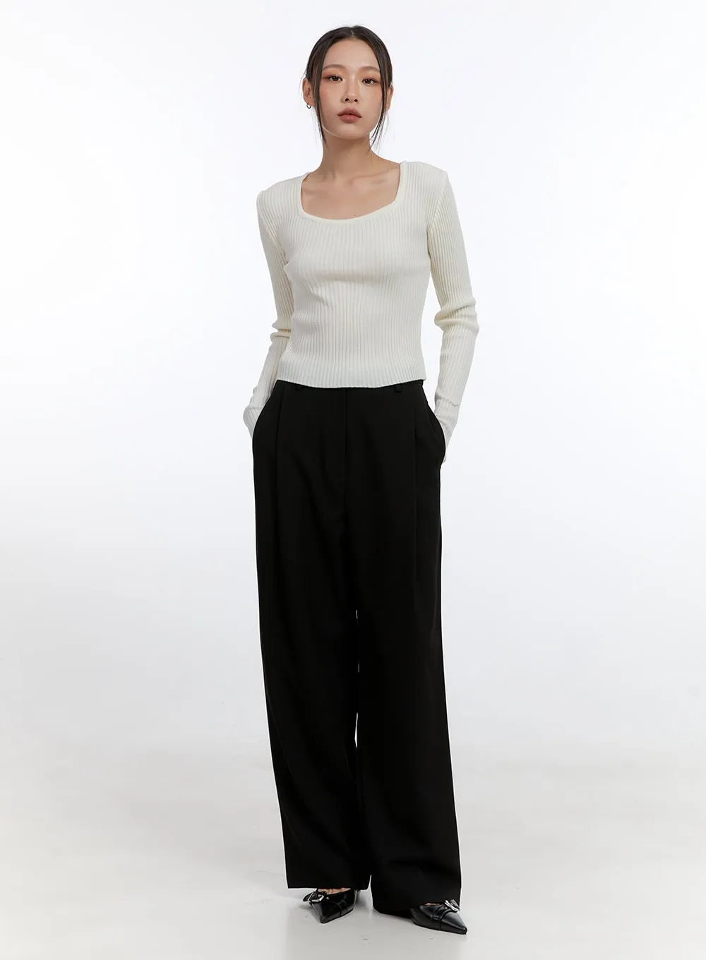 Tailored Pintuck Trousers CN401