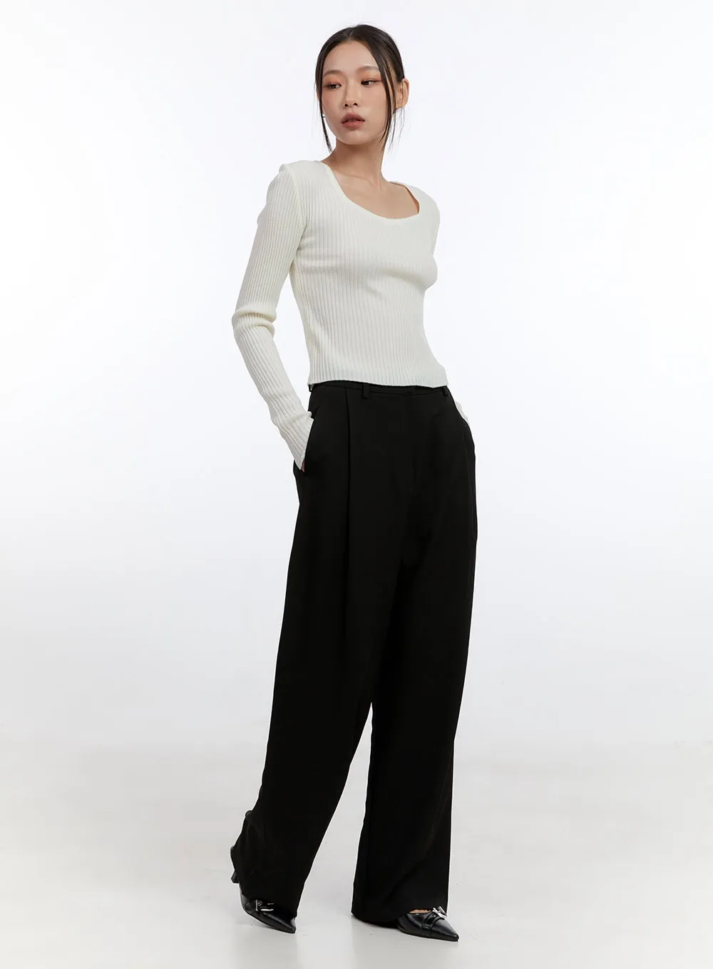 Tailored Pintuck Trousers CN401