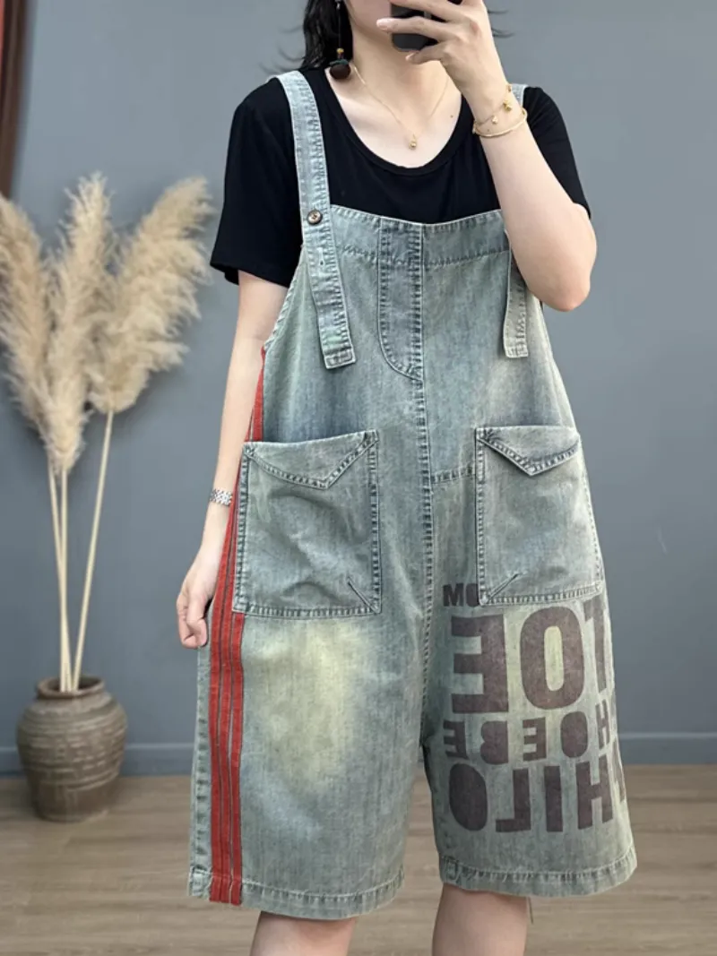 Take My Heart Short Dungarees Overalls