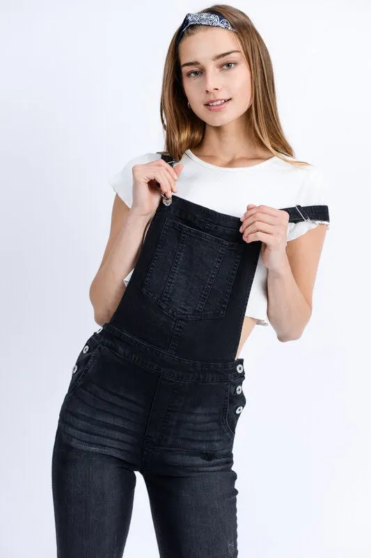 Victoria Skinny Denim Overalls