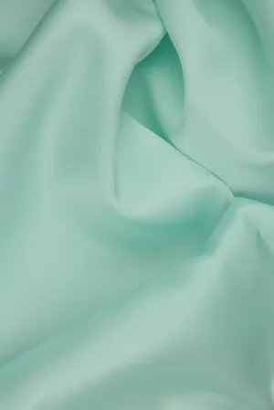 Whispering Blue Silk Satin Face Organza Fabric