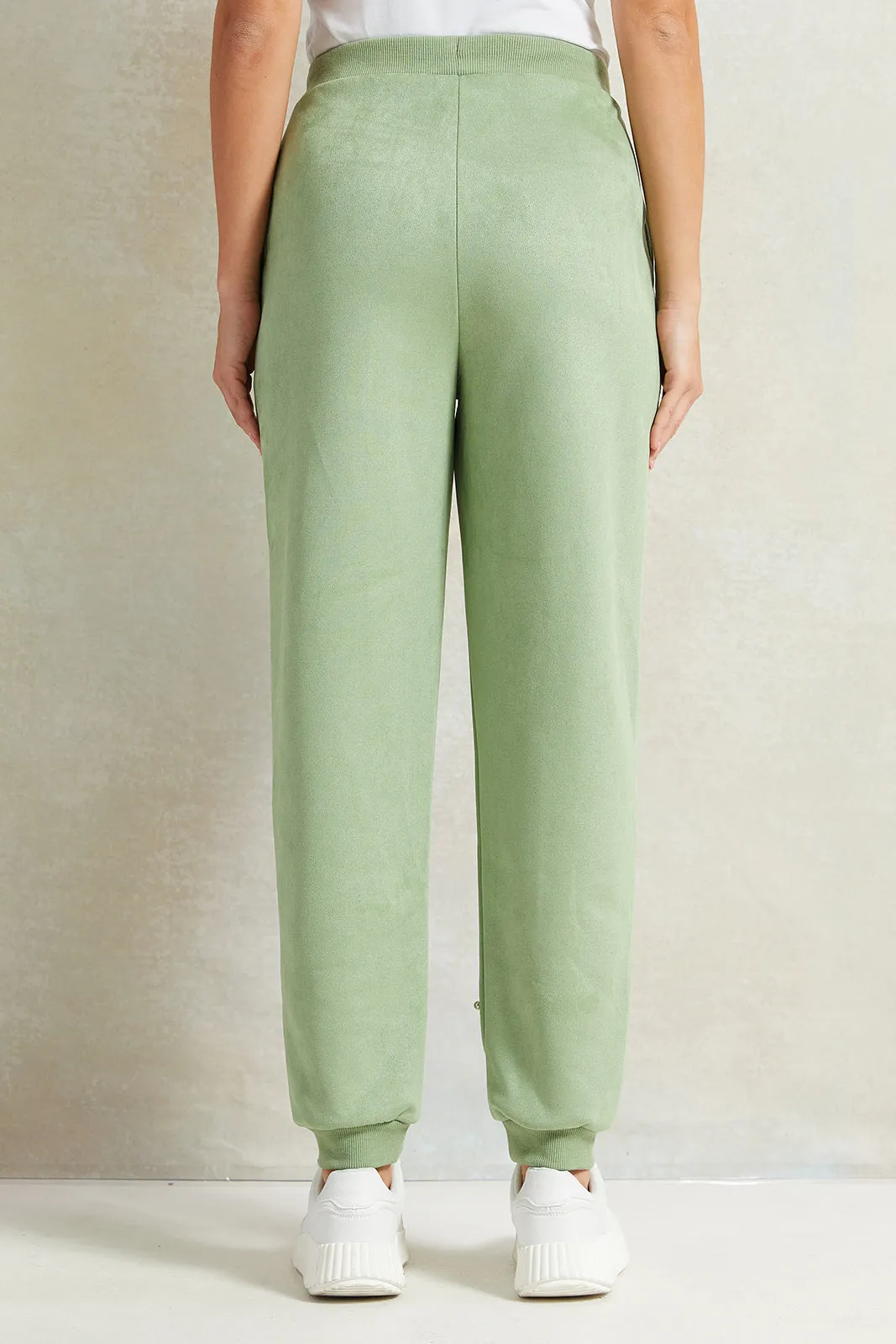 Women Green Embellished Jogger Pants