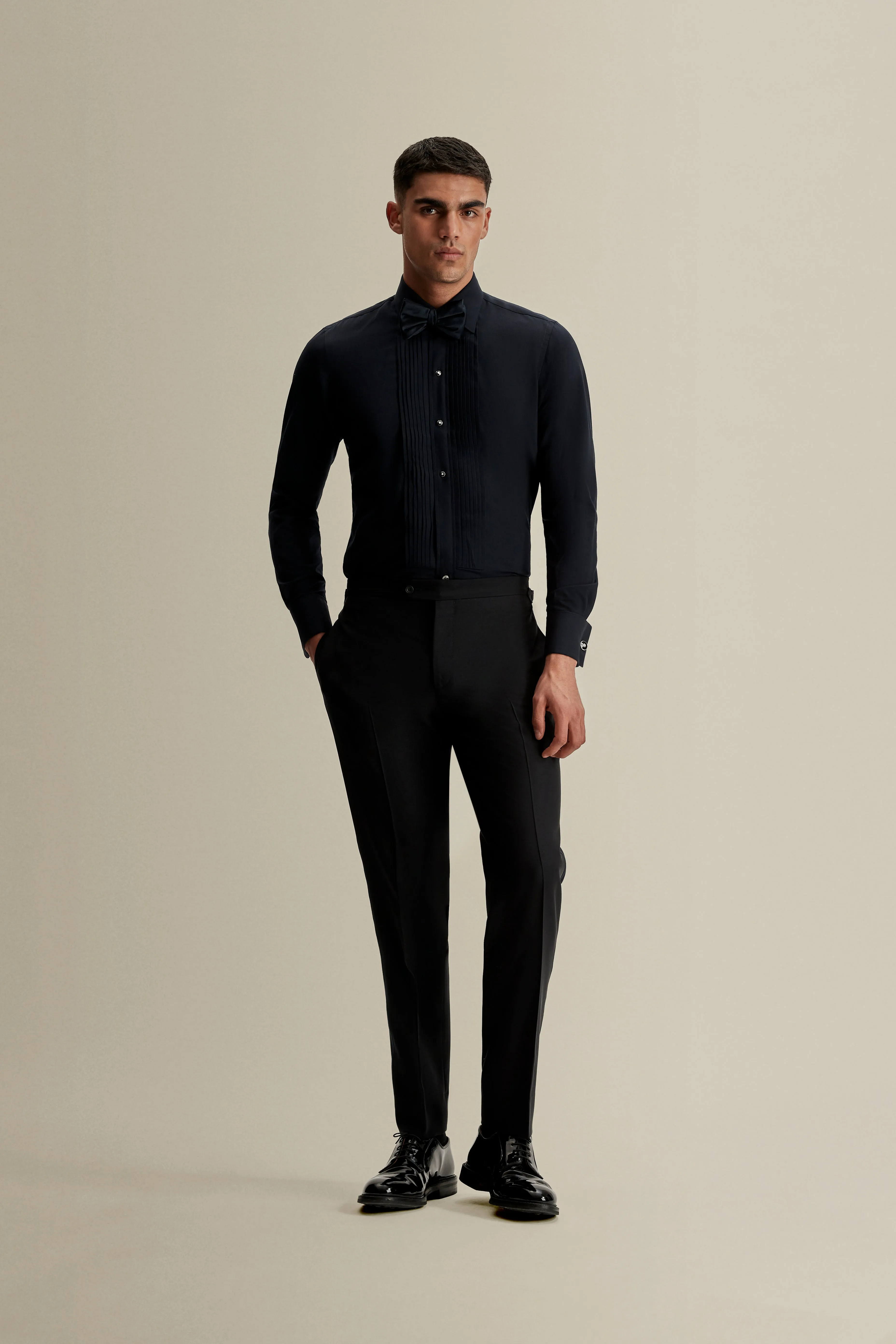 Wool Tailored Tux Trousers